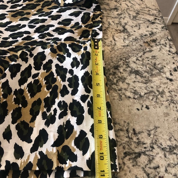 Roaman's Short Sleeve Cotton Button Front Top Plus Size 3x Leopard Print NWOT - Picture 9 of 11